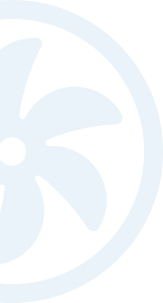 Fan blade icon in circular design.